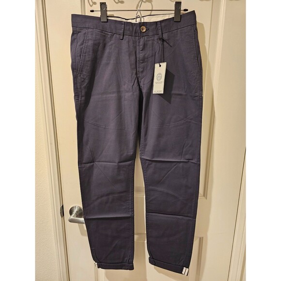 NEW w/ Tag Ben Sherman Mens Navy Classic EC1 Slim Chino 32x32 MSRP: $95 - Picture 1 of 4